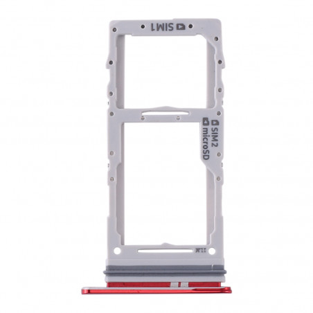 Tiroir double Sim/SD Samsung Galaxy S20 (G980F) et S20 Plus (G985F) - Rouge