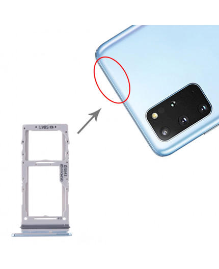 Tiroir double Sim/SD Samsung Galaxy S20 (G980F) et S20 Plus (G985F) - Gris