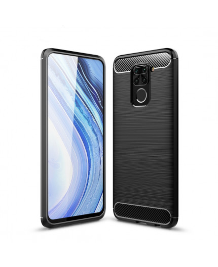 Coque en Fibre de Carbone Xiaomi Redmi Note 9 - Noir