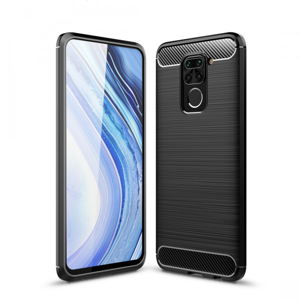 Coque en Fibre de Carbone Xiaomi Redmi Note 9 - Noir