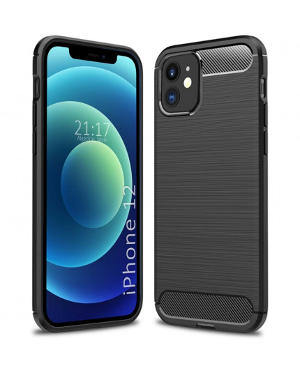 Coque en Fibre de Carbone iPhone 12 et 12 Pro - Noir