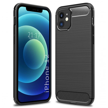 Coque en Fibre de Carbone iPhone 12 et 12 Pro - Noir