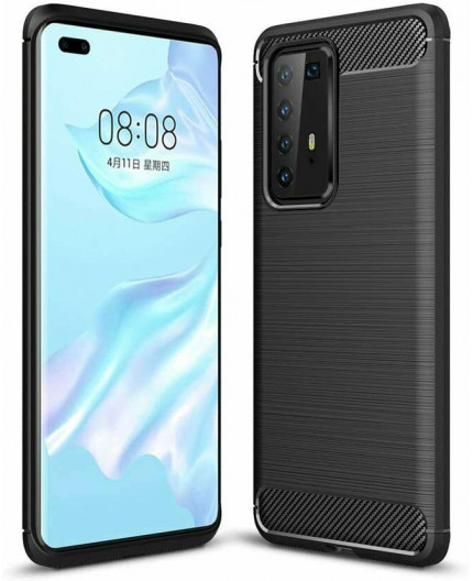 Coque en Fibre de Carbone Huawei P40 - Noir