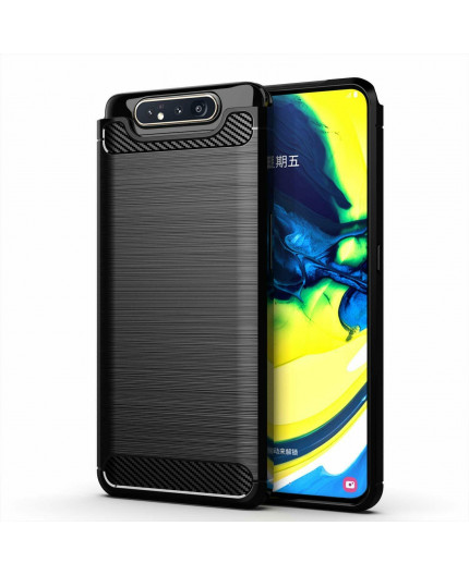 Coque en Fibre de Carbone Samsung Galaxy A80 (A805F)/A90 (A908F) - Noir