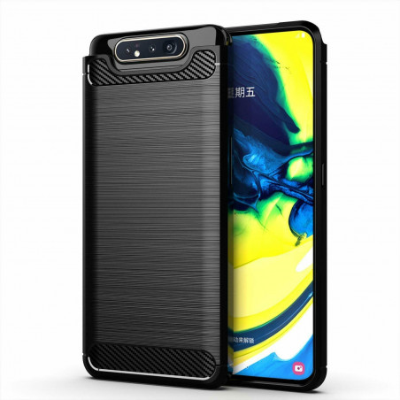 Coque en Fibre de Carbone Samsung Galaxy A80 (A805F)/A90 (A908F) - Noir