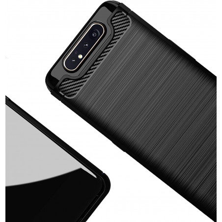 Coque en Fibre de Carbone Samsung Galaxy A80 (A805F)/A90 (A908F) - Noir