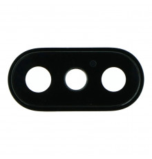 Lentille caméra arrière avec contour iPhone X - Noir
