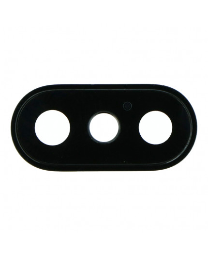 Lentille caméra arrière avec contour iPhone X - Noir