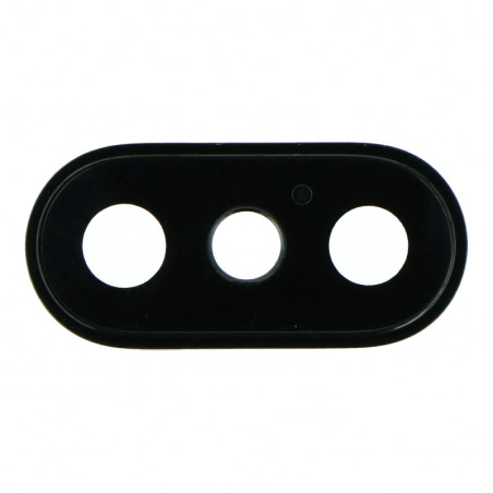 Lentille caméra arrière avec contour iPhone X - Noir