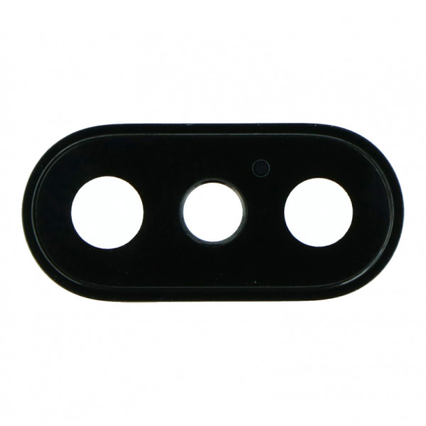 Lentille caméra arrière avec contour iPhone X - Noir