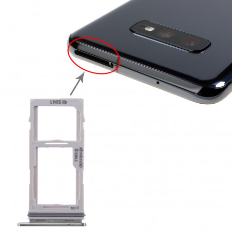 Tiroir double Sim/SD Samsung Galaxy S10 (G973F)/S10+ (G975F) - Vert Prisme