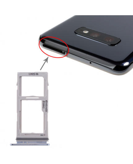 Tiroir double Sim/SD Samsung Galaxy S10 (G973F)/S10+ (G975F) - Bleu