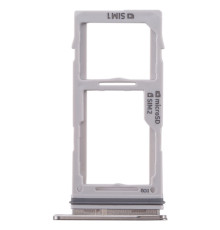 Tiroir double Sim/SD Samsung Galaxy S10 (G973F)/S10+ (G975F) - Blanc Prisme