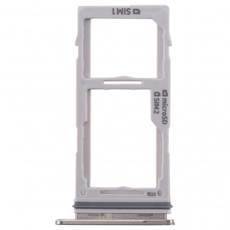 Tiroir double Sim/SD Samsung Galaxy S10 (G973F)/S10+ (G975F) - Blanc Prisme