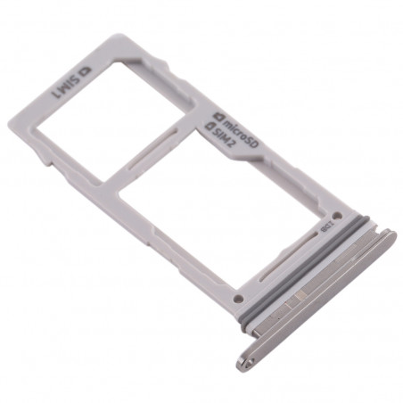 Tiroir double Sim/SD Samsung Galaxy S10 (G973F)/S10+ (G975F) - Blanc Prisme