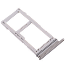 Tiroir double Sim/SD Samsung Galaxy S10 (G973F)/S10+ (G975F) - Blanc Prisme