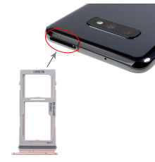 Tiroir double Sim/SD Samsung Galaxy S10 (G973F)/S10+ (G975F) -  OR Rose