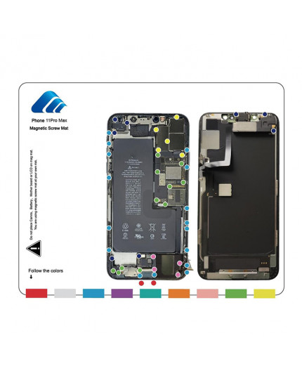 Tapis Magnétique/Patron de Démontage iPhone 11 Pro Max