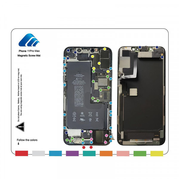 Tapis Magnétique/Patron de Démontage iPhone 11 Pro Max