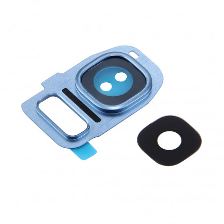 Lentille caméra arrière avec contour Samsung Galaxy S7 Edge (G935F) - Bleu