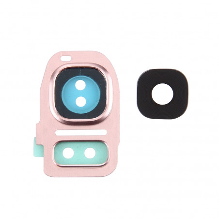 Lentille caméra arrière avec contour Samsung Galaxy S7 Edge (G935F) - Rose
