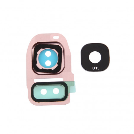 Lentille caméra arrière avec contour Samsung Galaxy S7 Edge (G935F) - Rose