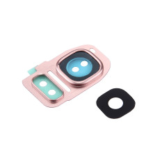 Lentille caméra arrière avec contour Samsung Galaxy S7 Edge (G935F) - Rose