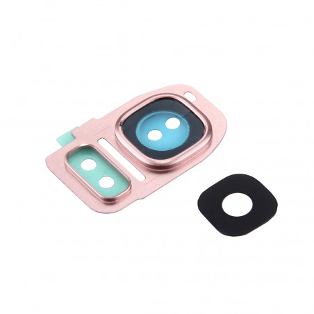 Lentille caméra arrière avec contour Samsung Galaxy S7 Edge (G935F) - Rose