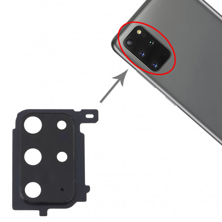 Lentille caméra arriére avec contour Samsung Galaxy S20+ (G985F) - Noir