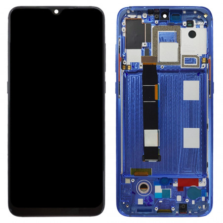 Écran complet pré - monté sur Châssis Xiaomi Mi 9 - Bleu