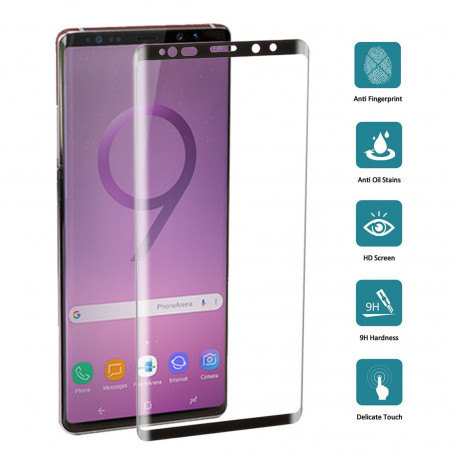 Film en Verre Trempé Incurvé Samsung Galaxy Note 9 (N960F) - Contour Noir