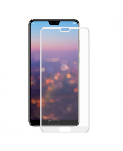 Film en Verre Trempé Intégral Huawei P20 - Contour Blanc