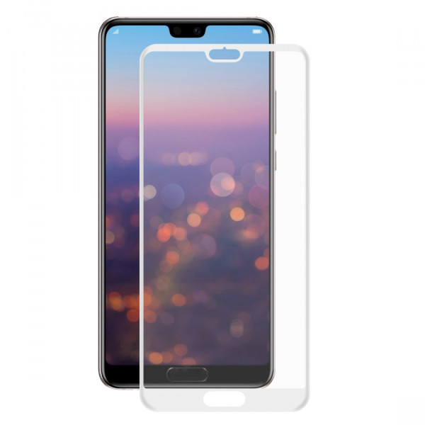 Film en Verre Trempé Intégral Huawei P20 - Contour Blanc