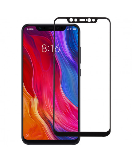 Film en Verre Trempé Intégral Xiaomi Mi 8 - Contour Noir