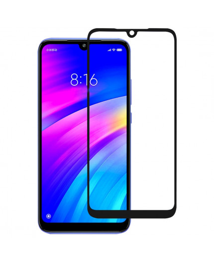 Film en Verre Trempé Intégral Xiaomi Redmi 7 - Contour Noir