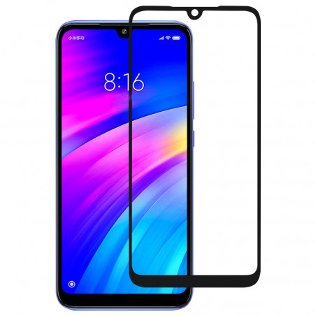 Film en Verre Trempé Intégral Xiaomi Redmi 7 - Contour Noir