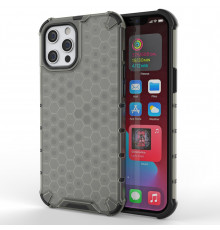 Coque Antichoc Modèle Nid d'Abeille iphone 13 Pro Max - Gris Anthracite