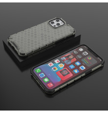 Coque Antichoc Modèle Nid d'Abeille iPhone 13 Pro - Gris Anthracite