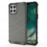 Coque Antichoc Modèle Nid d'Abeille iPhone 12 et 12 Pro - Gris Anthracite