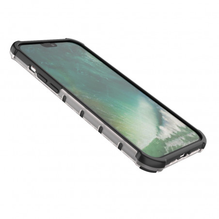 Coque Antichoc Modèle Nid d'Abeille iPhone 12 et 12 Pro - Gris Anthracite