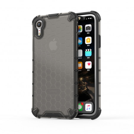 Coque Antichoc Modèle Nid d'Abeille iPhone XR - Gris Anthracite