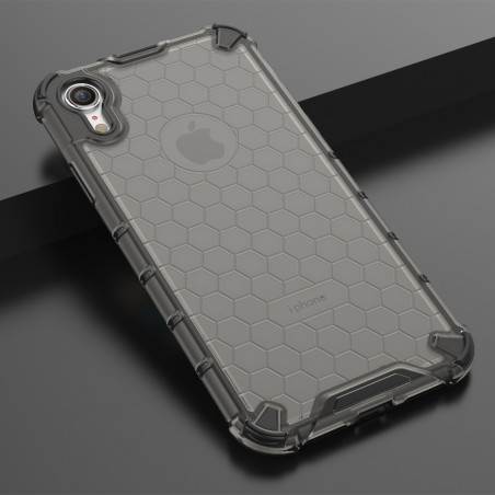 Coque Antichoc Modèle Nid d'Abeille iPhone XR - Gris Anthracite