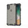 Coque Antichoc Modèle Nid d'Abeille iPhone X et XS - Gris Anthracite