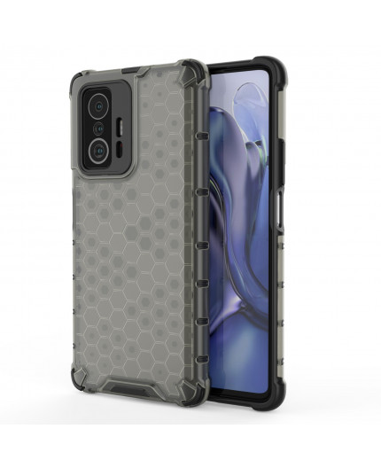 Coque Antichoc Modèle Nid d'Abeille Xiaomi 11T et 11T Pro - Gris Anthracite