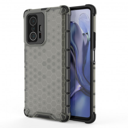 Coque Antichoc Modèle Nid d'Abeille Xiaomi 11T et 11T Pro - Gris Anthracite