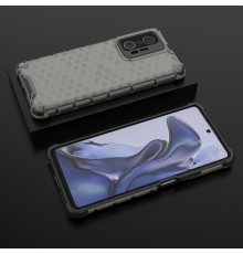Coque Antichoc Modèle Nid d'Abeille Xiaomi 11T et 11T Pro - Gris Anthracite