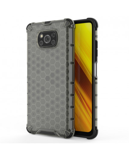 Coque Antichoc Modèle Nid d'Abeille Xiaomi Poco X3,Poco X3 Pro et Poco X3 NFC - Gris Anthracite