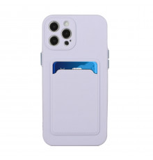 Coque Silicone avec Porte carte iPhone 13 Pro Max - Violet
