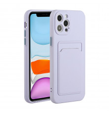 Coque Silicone avec Porte carte iPhone 13 Pro Max - Violet