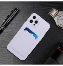 Coque Silicone avec Porte carte iPhone 13 Pro Max - Violet
